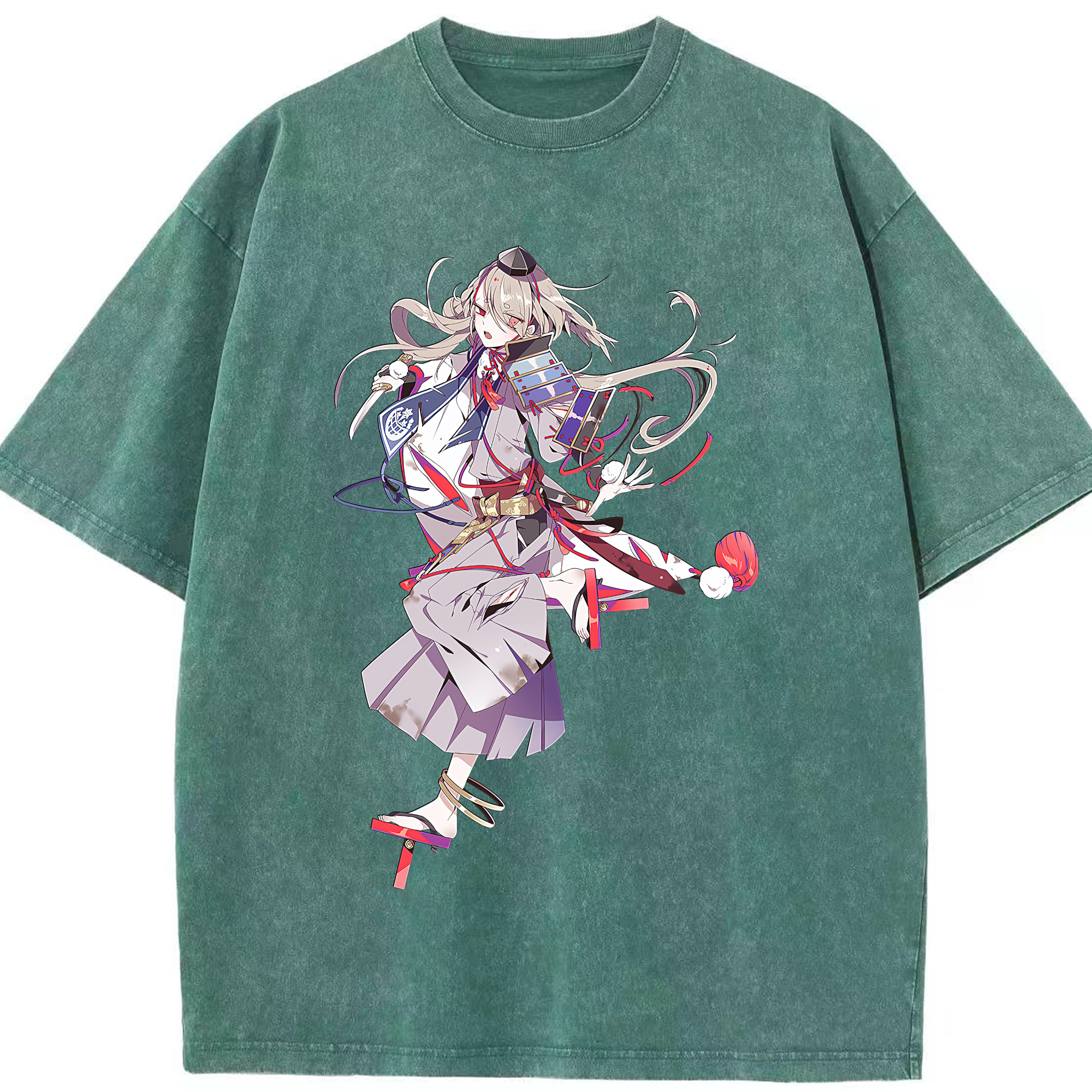 （画像用） 刀剣乱舞 Touken Ranbu 綿100% ヴィンテージ風 半袖Tシャツ（フロントプリント）